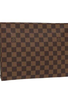 LOUIS VUITTON Damier Ebene Poche Toilette 26 Pouch N47543 LV Auth 96548